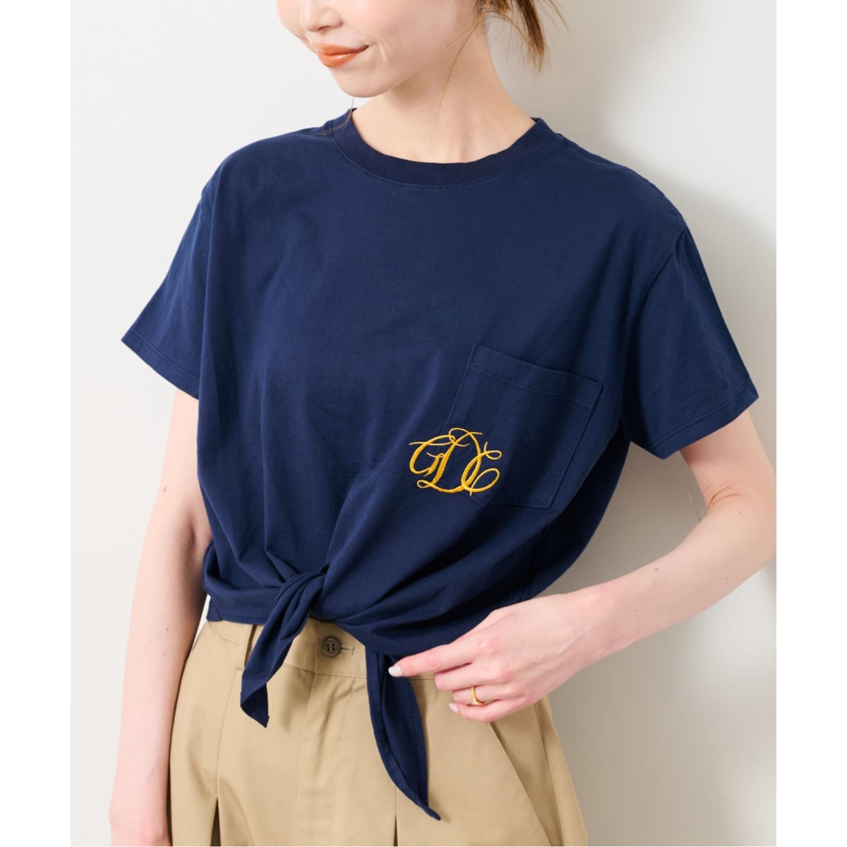 [�}���C]GDC/�K�[���Y�f�p�[�g�����g�N���u KNOT TEE GDC26A005/�X���[�u �C�G�i�iSLOBE IENA�j �l�C�r�[