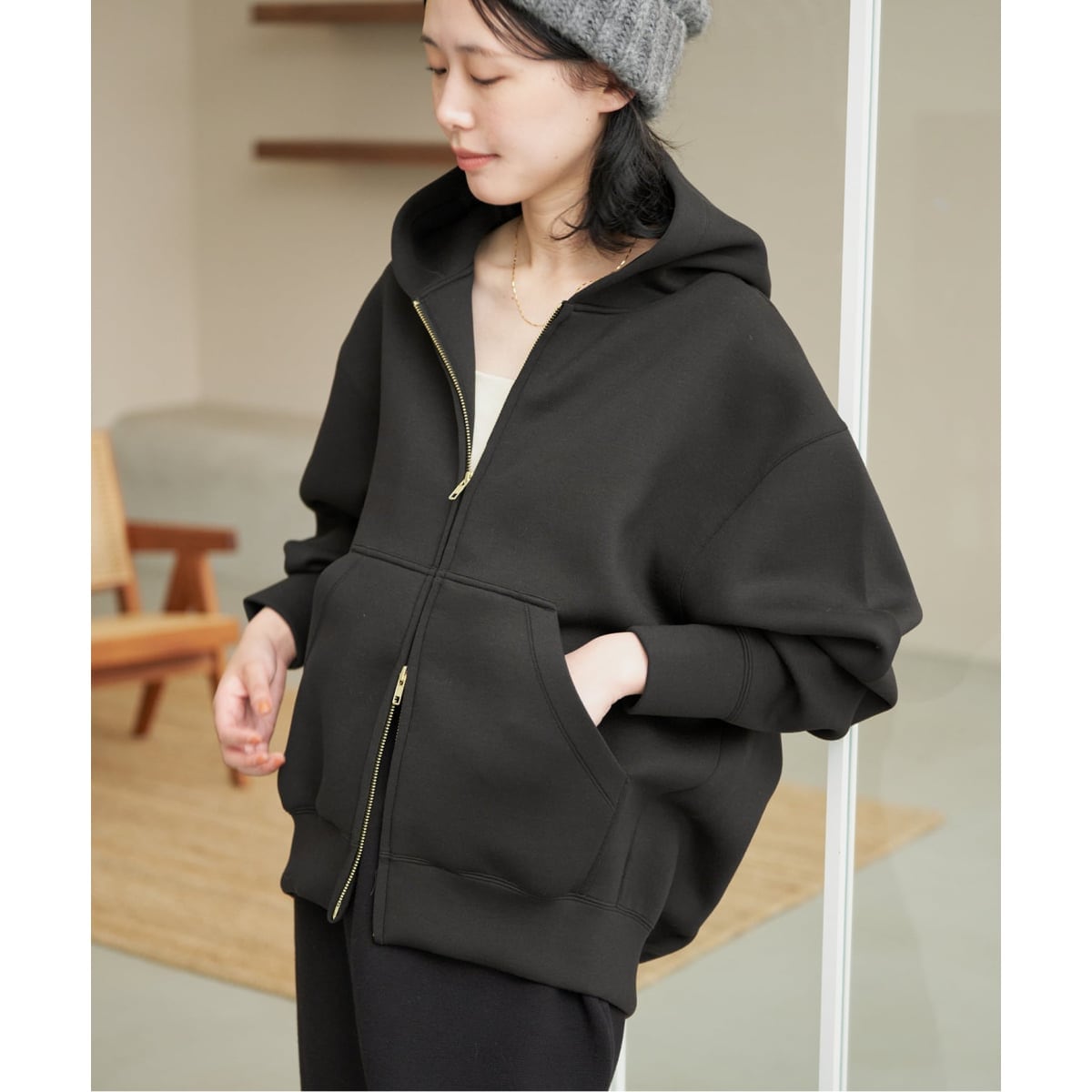 イエナ パーカー　美品　定価2.5万 ゆったり きれいめ 美品✨イエナ 定価2.5万 ゆったり きれいめ大人のゆるっとパーカー F