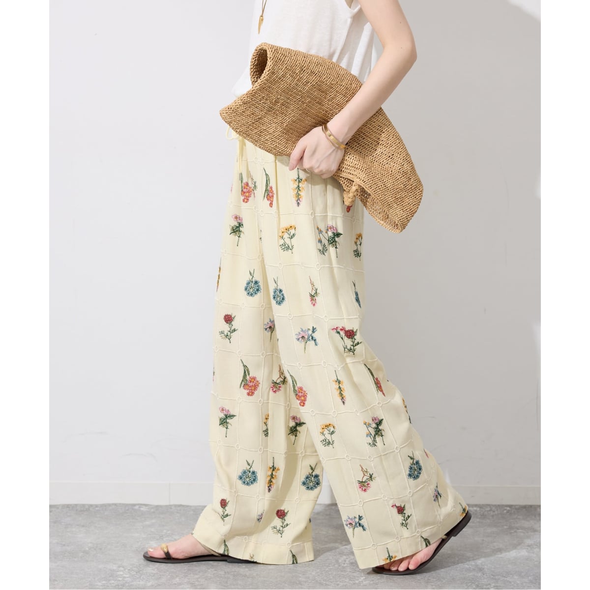 追加予約》embroideryメッシュパンツ | スローブ イエナ(SLOBE IENA