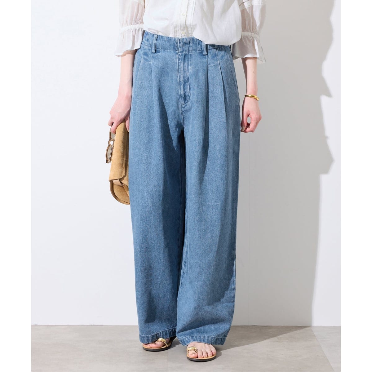 WEB限定/3サイズ展開/追加6予約》LEDENIM TUCK TROUSERデニム