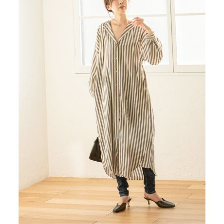 Wカラーストライプマルチwayシャツワンピース ノーブル Noble ファッション通販 マルイウェブチャネル Cb001 735 24 01
