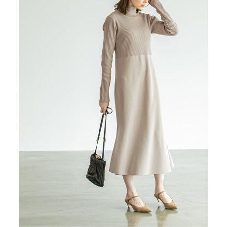 追加5 カラーブロックニットワンピース ノーブル Noble ファッション通販 マルイウェブチャネル