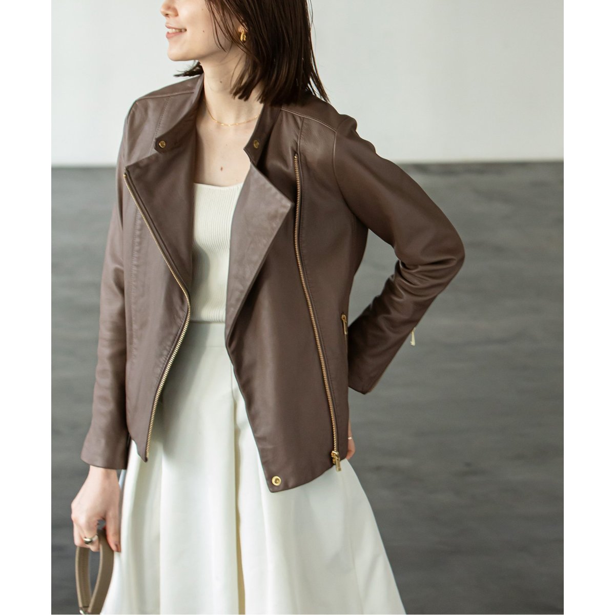 追加3》ソフトラムレザーライダースブルゾン◇ | ノーブル(Noble