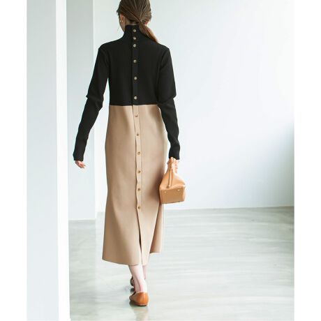 追加6 カラーブロックニットワンピース ノーブル Noble ファッション通販 マルイウェブチャネル