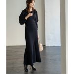 ラウンドネックバイカラーニットワンピース | ノーブル(Noble 