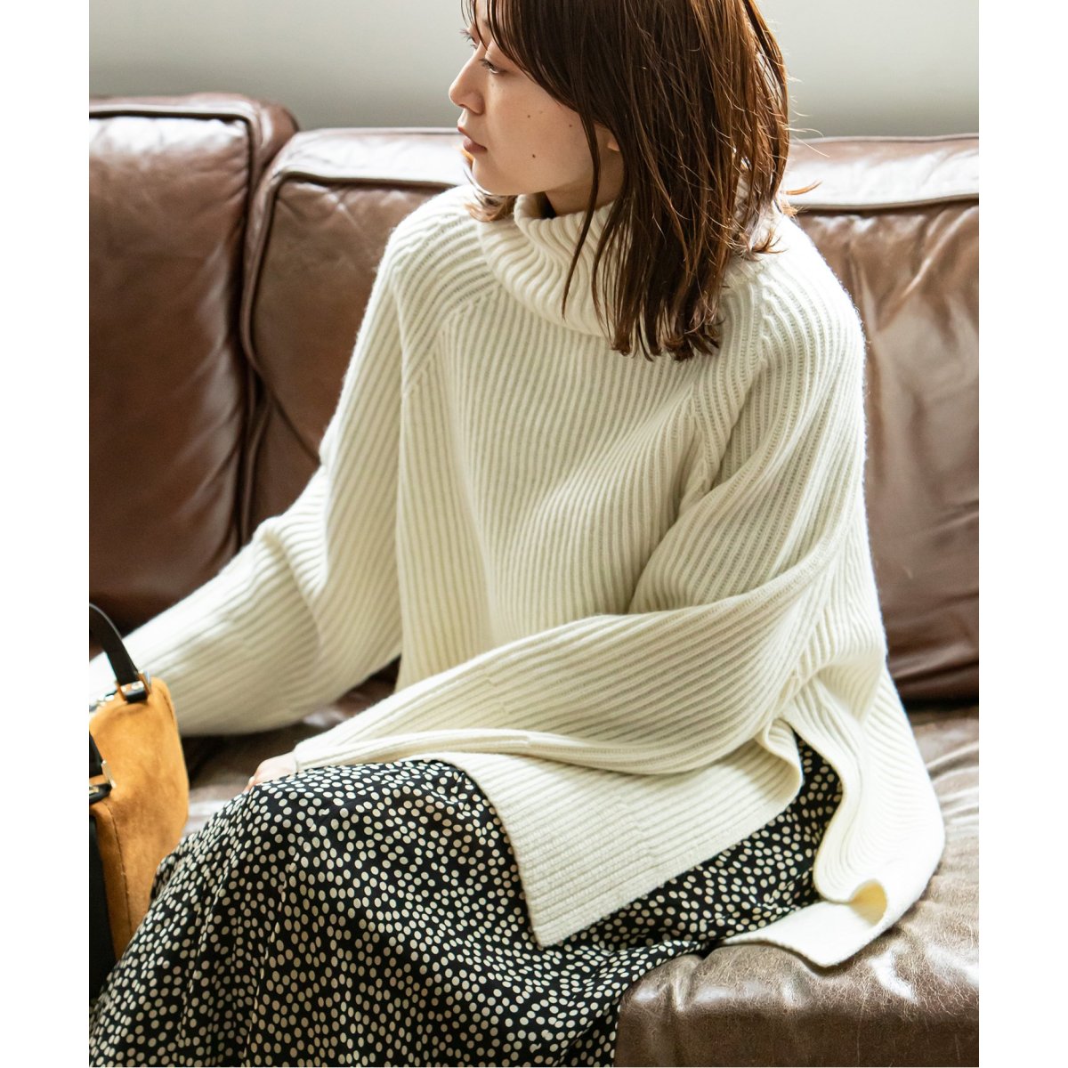 noble別注　venit レースアップニット NOBLE別注》Venit/ヴェニット ランダムボーダーニット（ニット