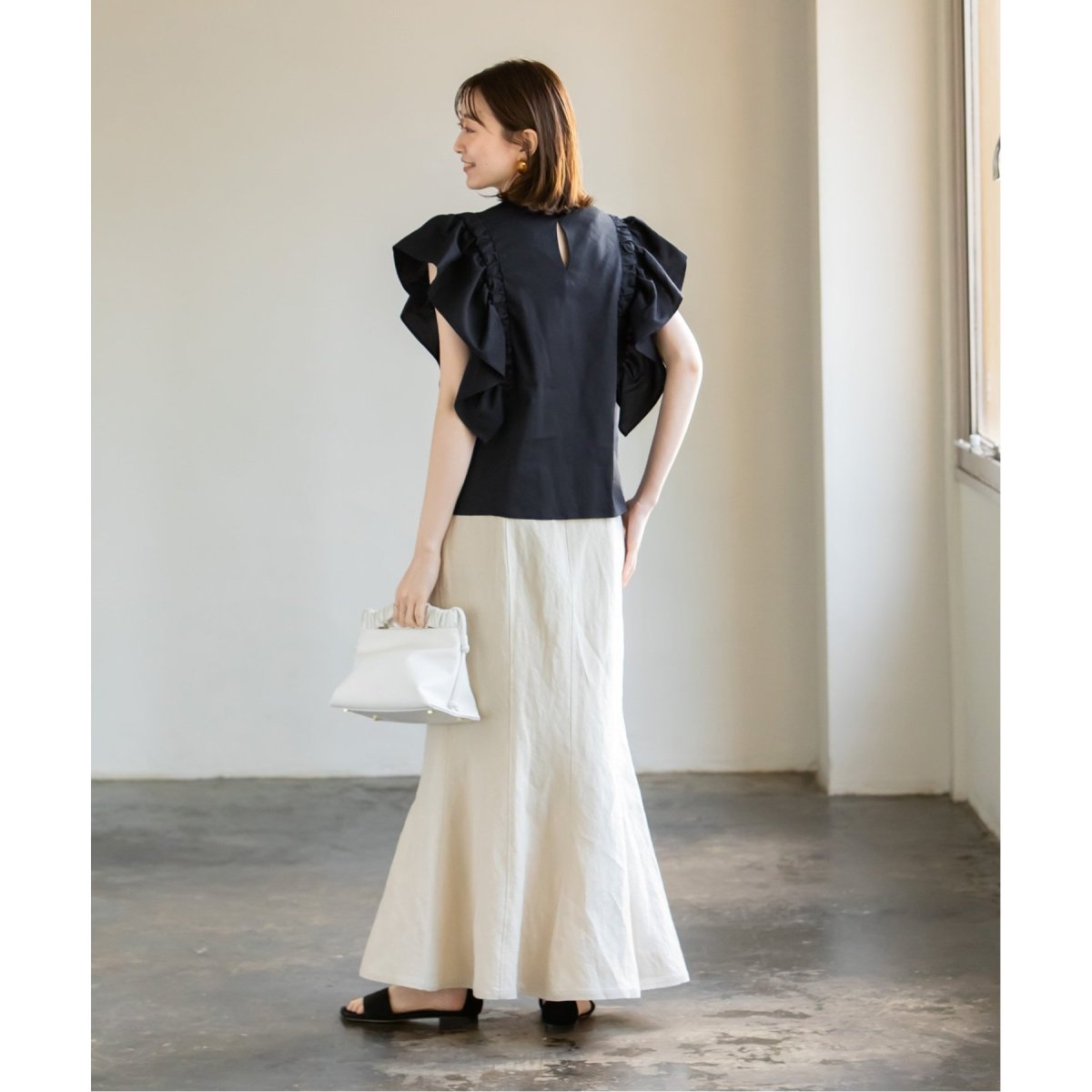 NOBLE PEARL BLOUSE フリルシャツ | labiela.com