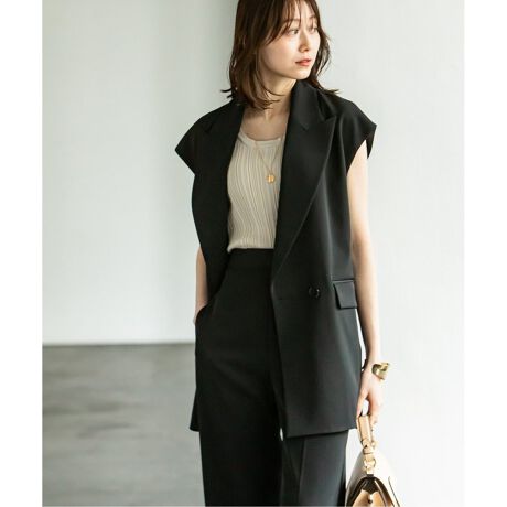 追加 ピークドカラーロングジレ ノーブル Noble ファッション通販 マルイウェブチャネル