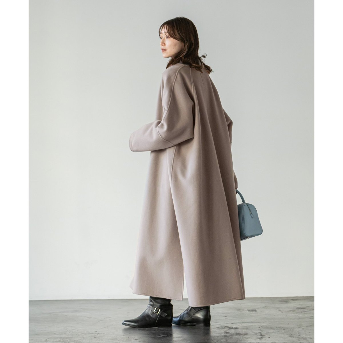 Noble W/Ny リバーオーバーフレアコート サックスブルー 36 W/Nyリバーオーバーフレアコート | ノーブル(Noble) | マルイウェブ