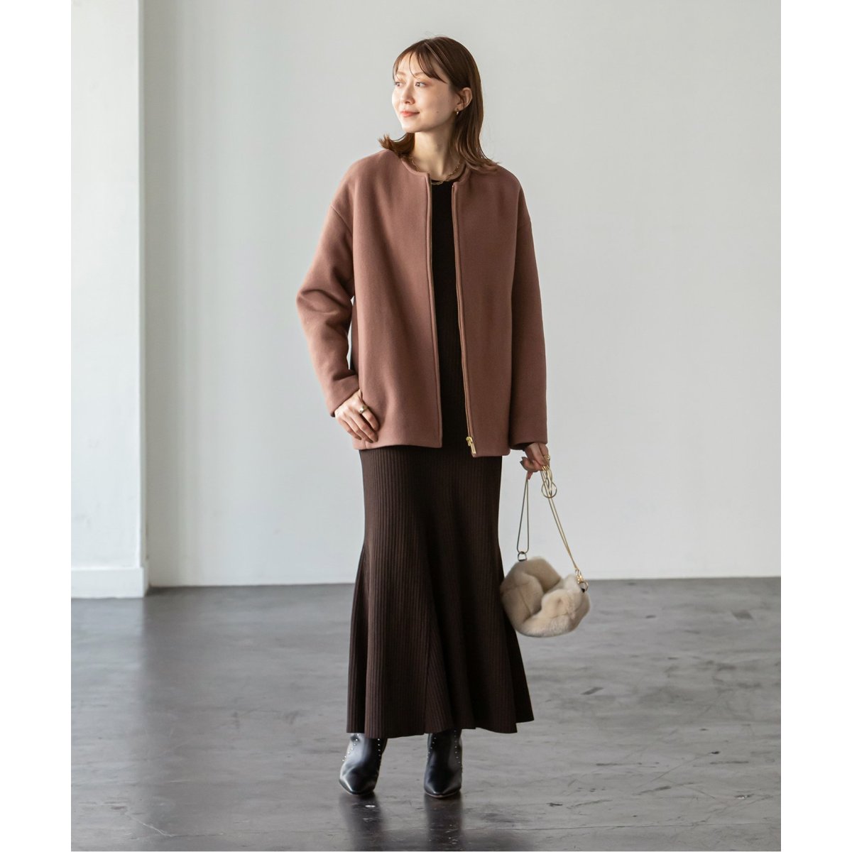 追加》MTRカラーレスジップショートコート | ノーブル(Noble) | マルイ