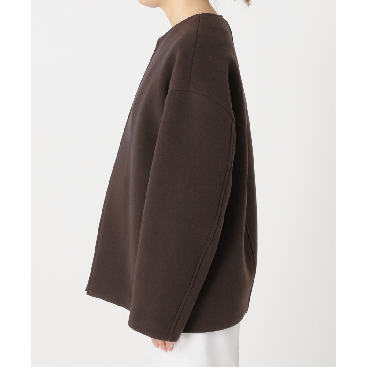 ノーブル　MTRカラーレスジップショートコート　36 ブラウン Noble（ノーブル）の「MTRカラーレスジップショートコート