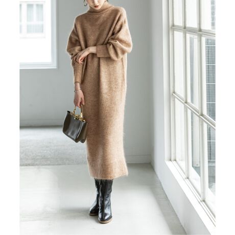 追加》モヘヤ混ストレッチニットワンピース | ノーブル(Noble  