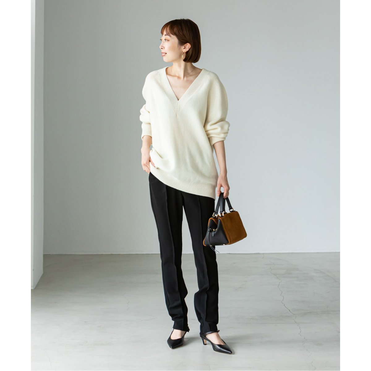 NOBLE/センターシームスリムパンツ Noble（ノーブル）の「2WAYクロスセンターシームスリムパンツ