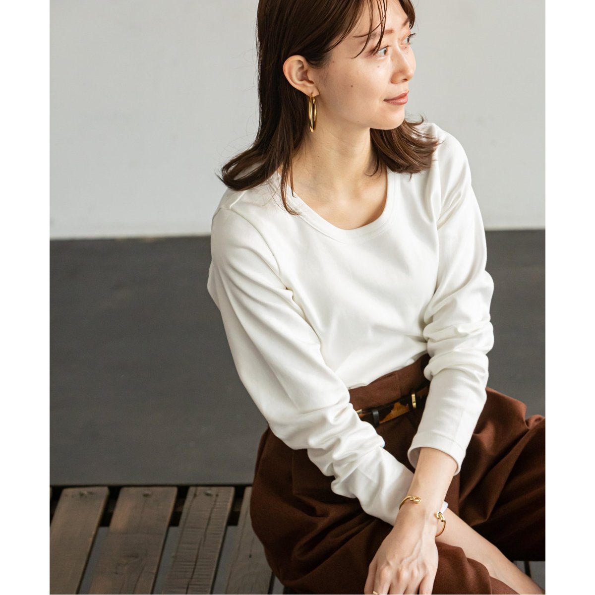 激安挑戦！！ スビンコットンスムースロングスリーブTシャツ | ノーブル(Noble Tシャツ(長袖/七分)