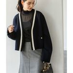 追加2》配色トリミングミラノリブショートジャケット | ノーブル(Noble 