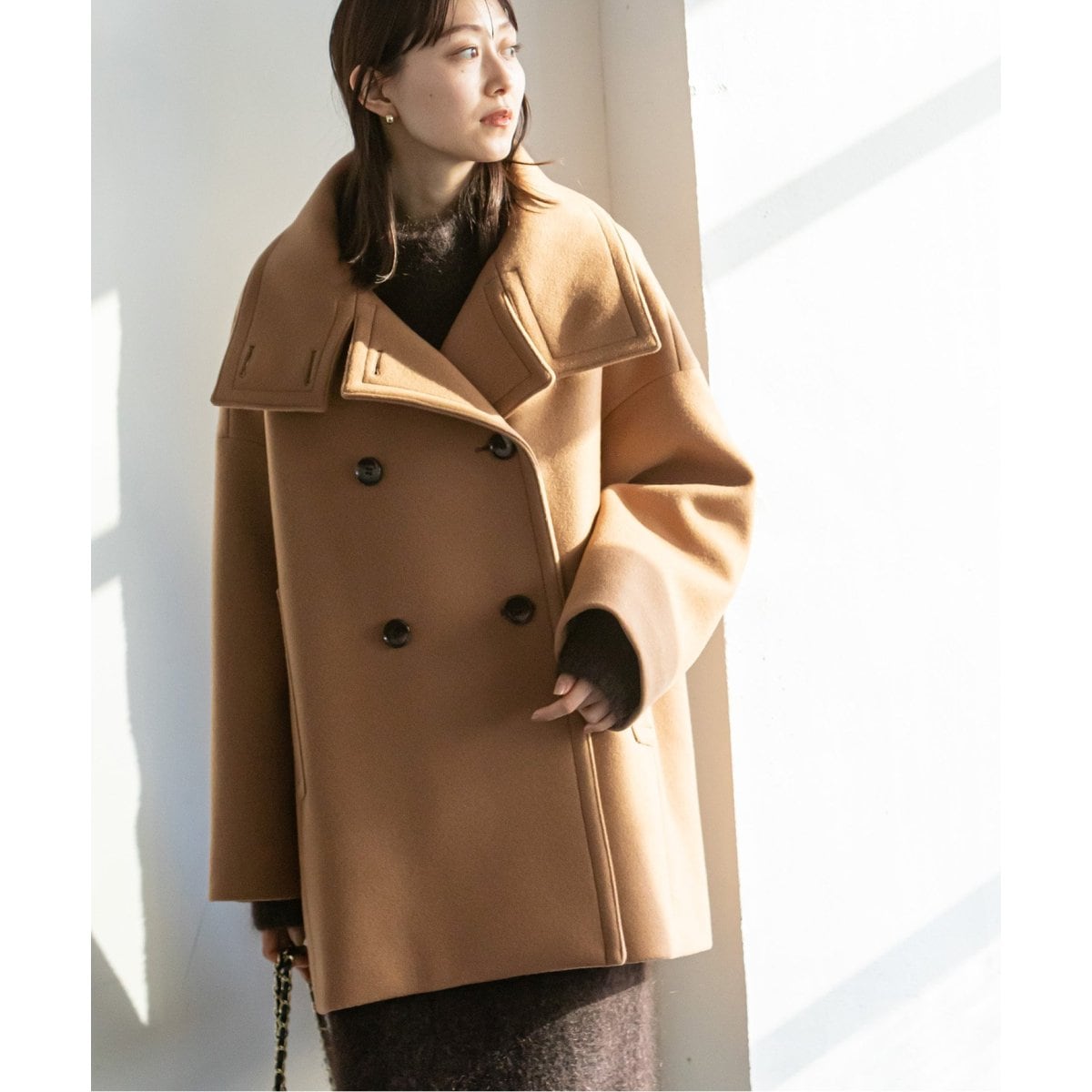 メルトンスタンドカラーオーバーコート | ノーブル(Noble) | マルイ