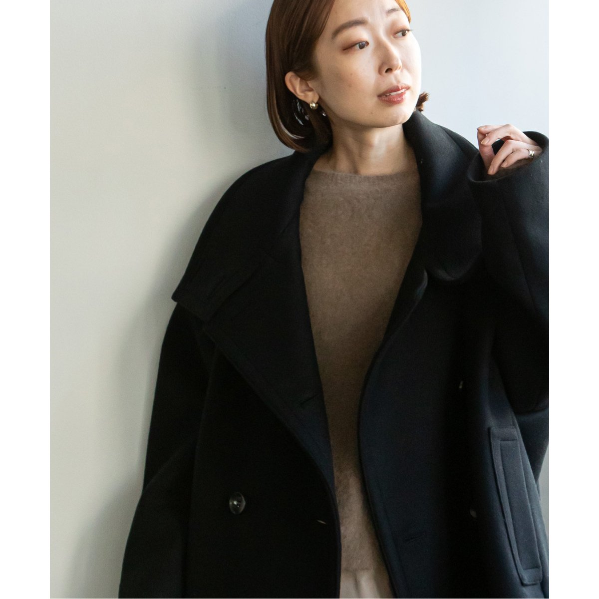 メルトンスタンドカラーオーバーコート | ノーブル(Noble) | マルイ