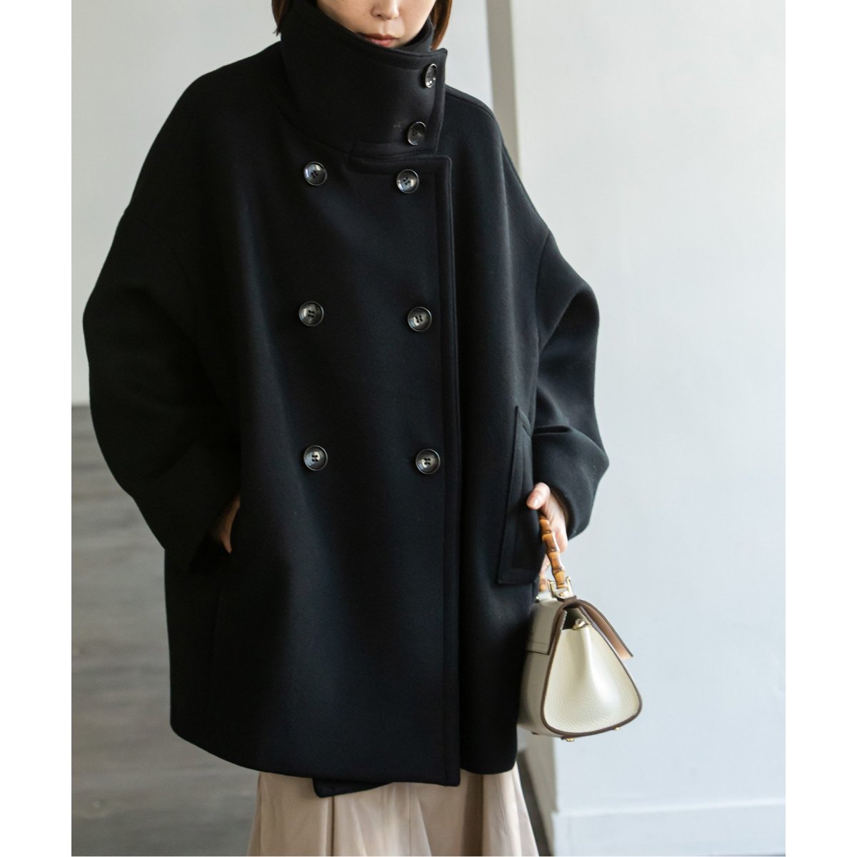 メルトンスタンドカラーオーバーコート | ノーブル(Noble) | マルイ