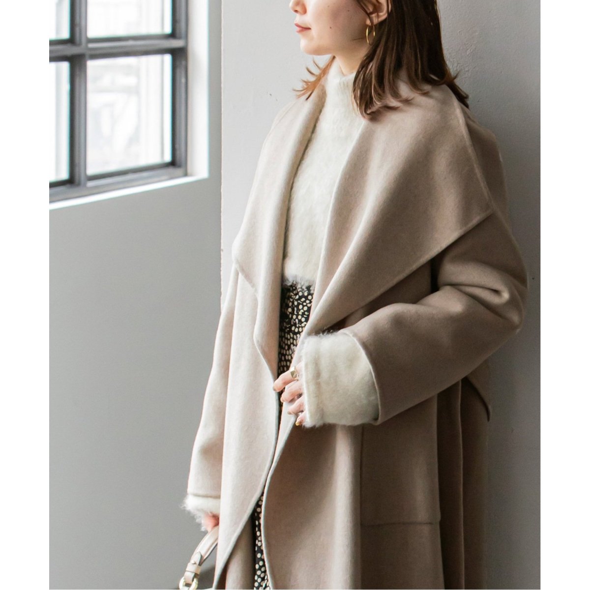 追加》スーパー160リバードレープカラーコート 2 | ノーブル(Noble