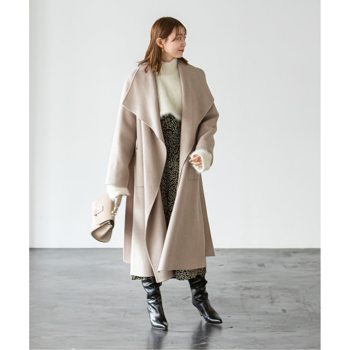 追加》スーパー160リバードレープカラーコート 2 | ノーブル(Noble