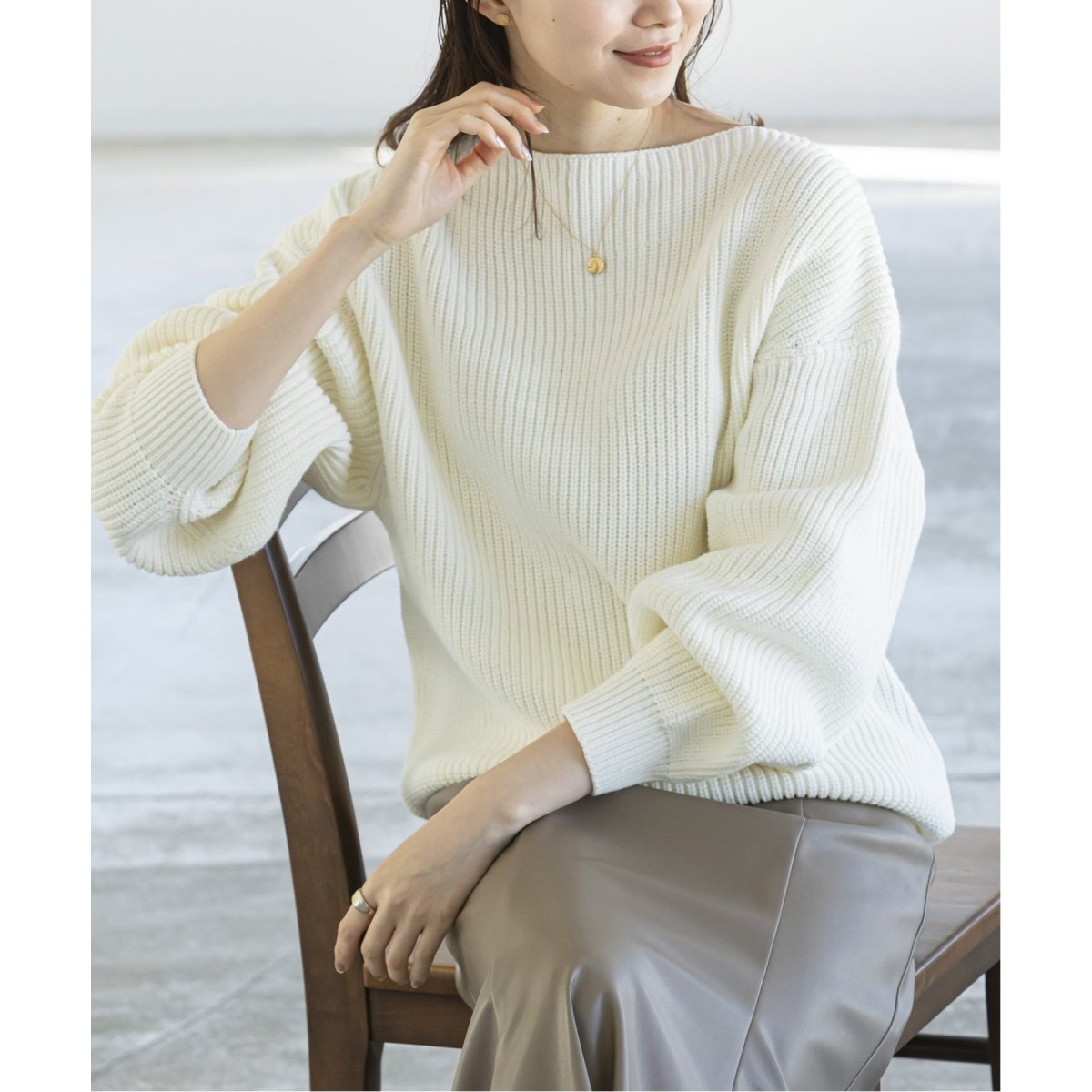 追加》片畦ボートネックプルオーバー 2 | ノーブル(Noble) | マルイ