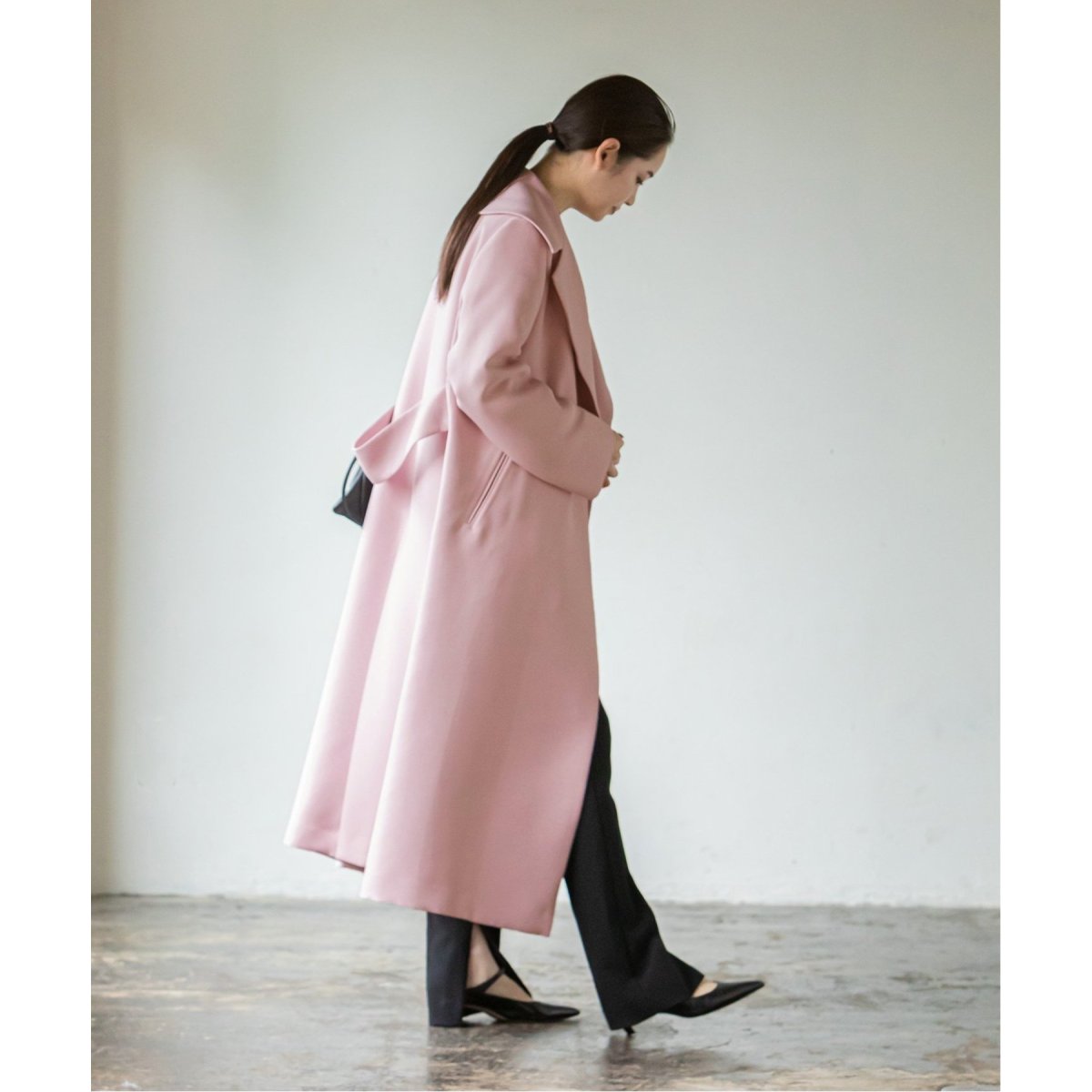 追加》トリプルクロスワイドカラーロングコート | ノーブル(Noble