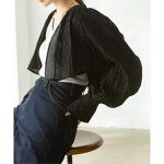 ウェーブジャガードスーパークロップブラウス | ノーブル(Noble  