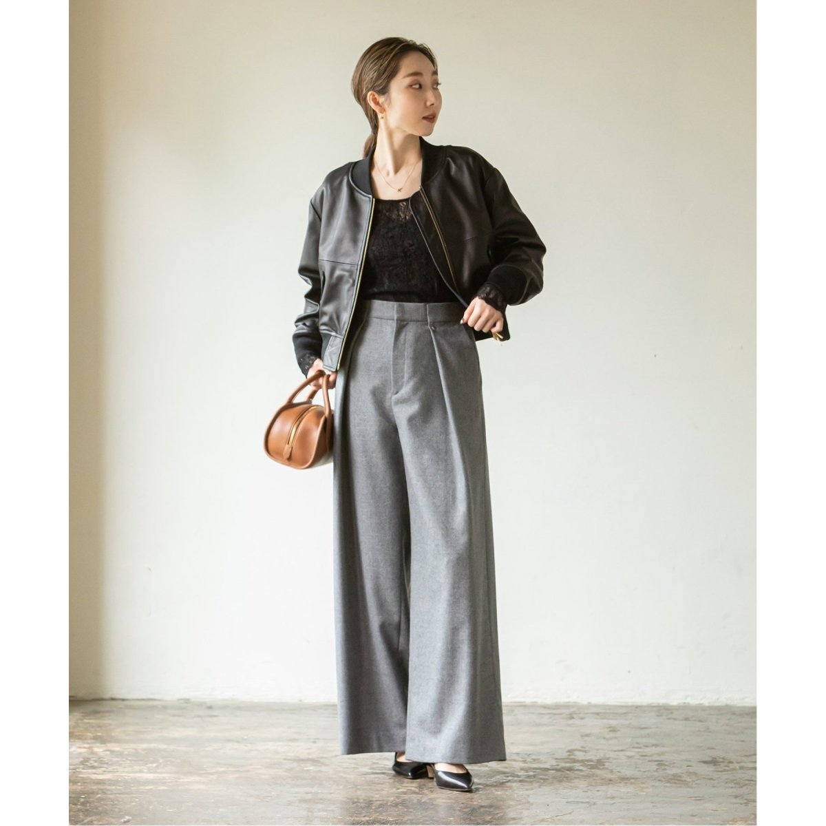 NOBLE　ラムレザーMA-1ブルゾン NOBLE ラムレザーMA-1ブルゾン ラムレザーMA-1ブルゾン | ノーブル