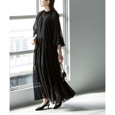 シアーシフォンティアードワンピース | ノーブル(Noble) | マルイ  
