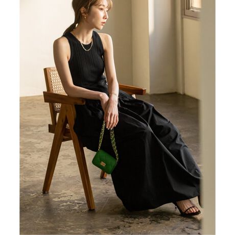 VENIT】RANDOM RIB×RECYCLED NYLONワンピース | ノーブル(Noble  