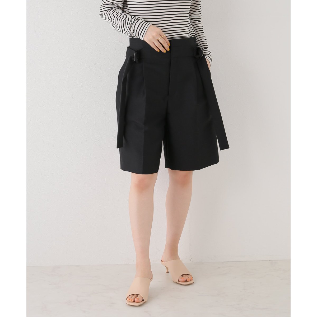 STUMBLY】Belted Bermuda Pants | ノーブル(Noble) | 23032250000110
