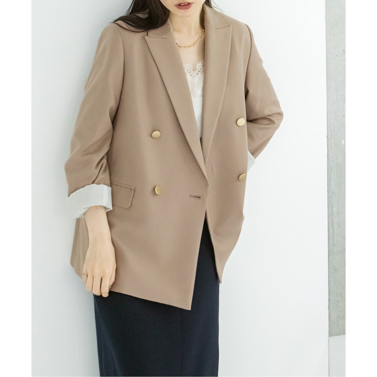 追加》ウールミルドピークドラペルジャケット | ノーブル(Noble