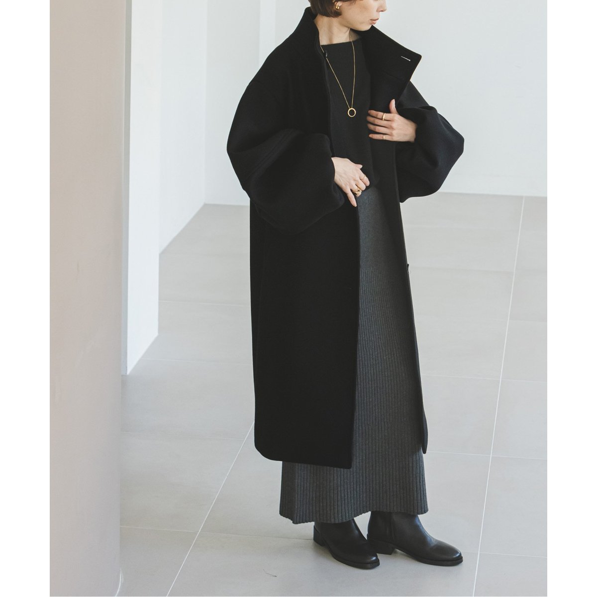 メルトンパフスリーブロングコート | ノーブル(Noble) | マルイウェブ