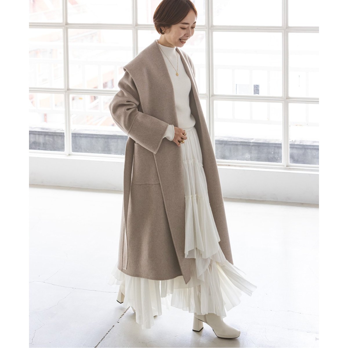 Super160s リバーワイドカラーコート | ノーブル(Noble) | マルイ