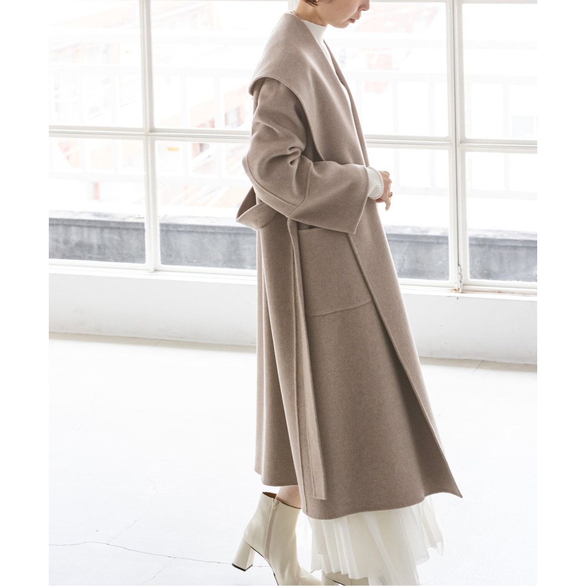 Super160s リバーワイドカラーコート | ノーブル(Noble) | マルイ