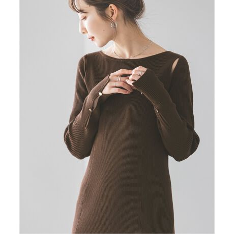 アームスリットマーメイドニットワンピース | ノーブル(Noble  