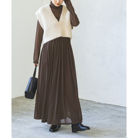 トリコットシアーワンピース | ノーブル(Noble) | マルイウェブチャネル 