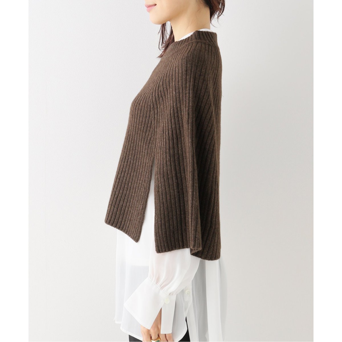 Noble カシミヤ混合　ニット セール】 カシミヤ混ホールガーメントプルオーバーニット