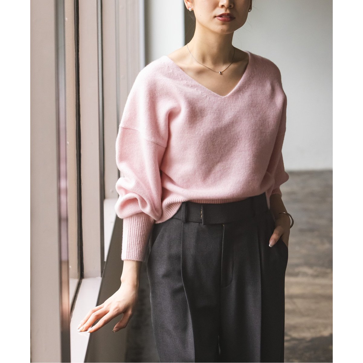 追加》カシミヤウールショートVプルオーバー | ノーブル(Noble