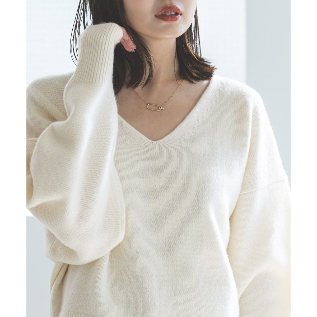 【美品】値下げNoble カシミヤウールショートVプルオーバー⭐️12/7まで出品 追加》カシミヤウールショートVプルオーバー | ノーブル(Noble