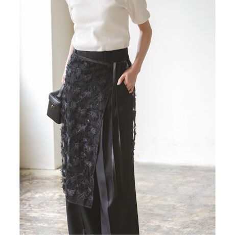 PROVOKE/プロヴォーク チュールフラワーラップスカート | ノーブル  