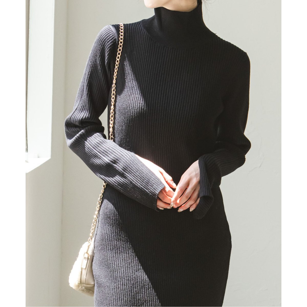 追加》ナロータイトスリットニットワンピース 2 | ノーブル(Noble