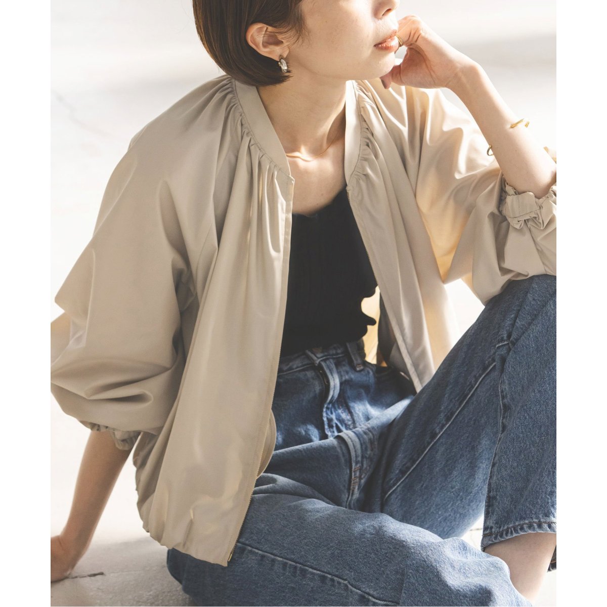 メタルタイプライターパフブルゾン | ノーブル(Noble) | マルイウェブ