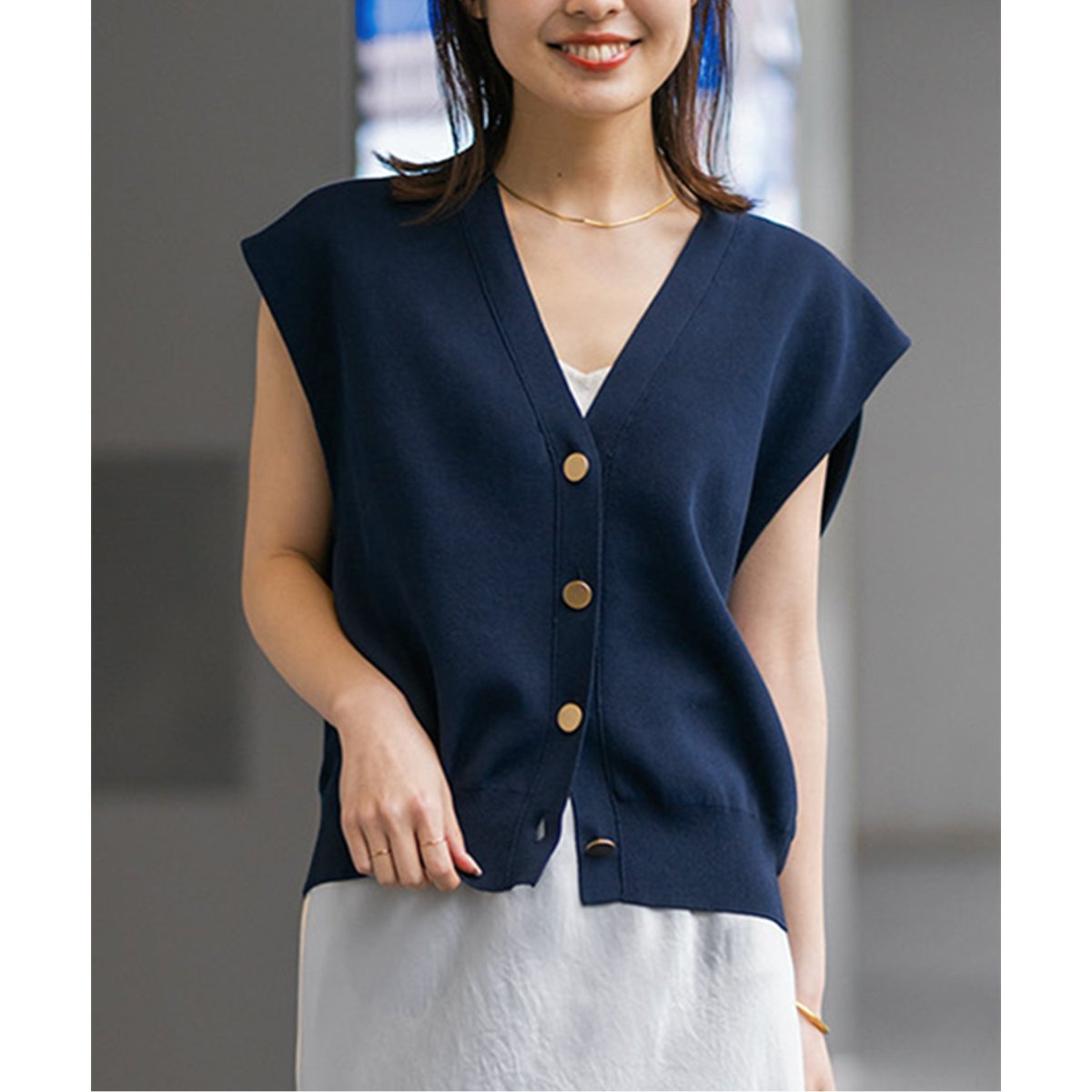 NOBLE/CO/PE ニットベスト CO/PE ニットベスト | ノーブル(Noble) | マルイウェブチャネル