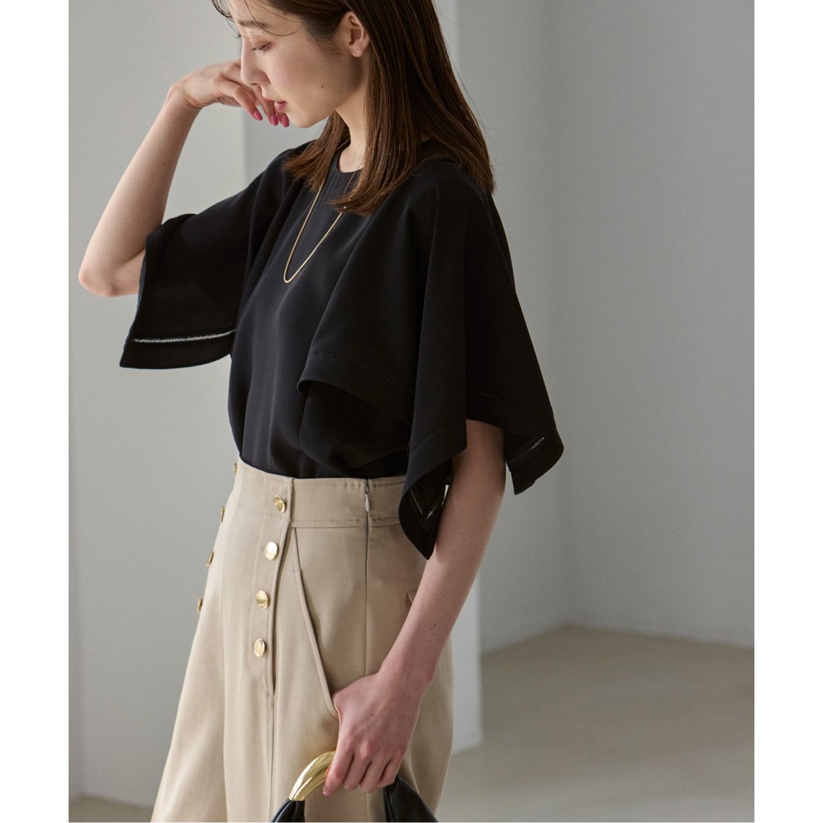 【NOBLE】ラダーラインケープフレアブラウス ラダーラインケープフレアブラウス | ノーブル(Noble) | マルイウェブ