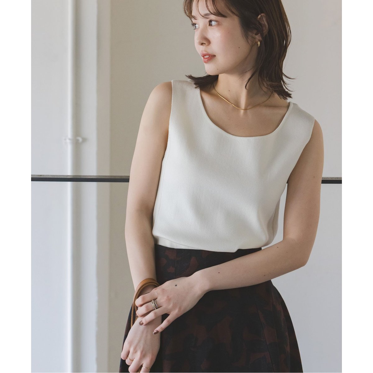 【NOBLE】2WAY ネックニット NOBLE】2WAY ネックニット Noble（ノーブル）の「PEAKS総針2WAY