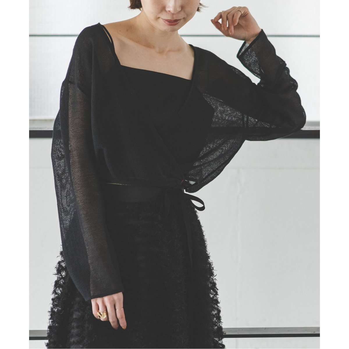 新品 ノーブル N.jam/エヌジャム ボーダーチュールマキシスカート N