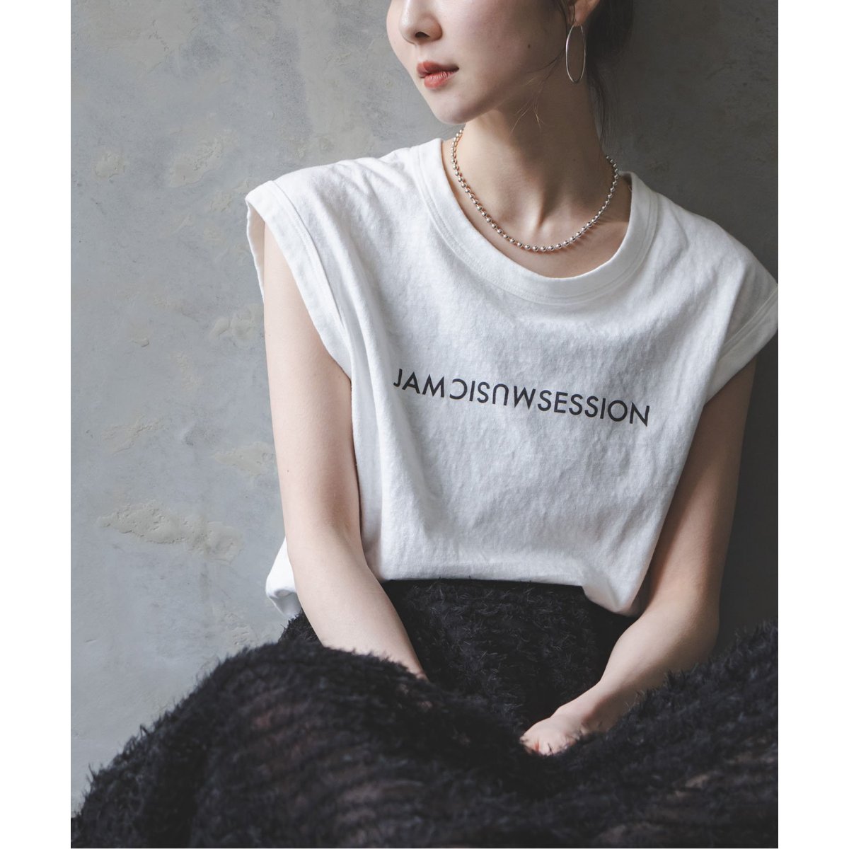 新品 ノーブル N.jam/エヌジャム ボーダーチュールマキシスカート N