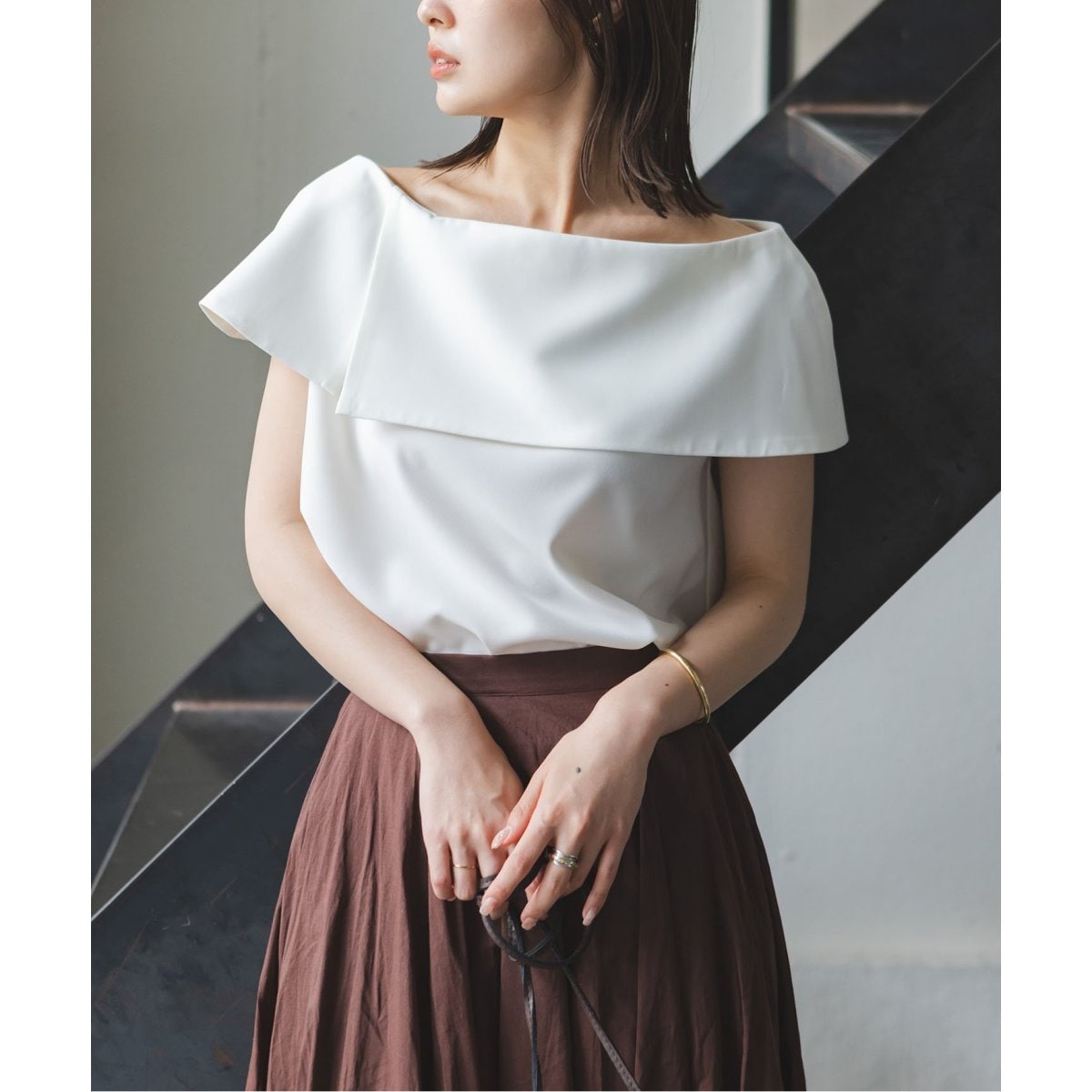 【新品】NOBLE コンパクトストレッチケープブラウス コンパクトストレッチケープブラウス | ノーブル(Noble) | マルイ