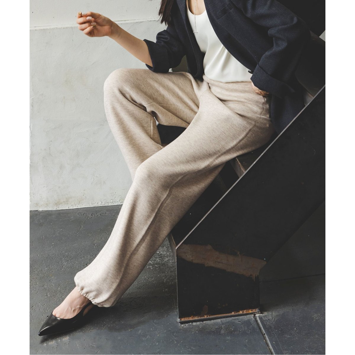 接結タック編みジョガーパンツ | ノーブル(Noble) | マルイウェブチャネル